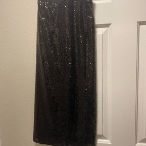 Black sequin skirt